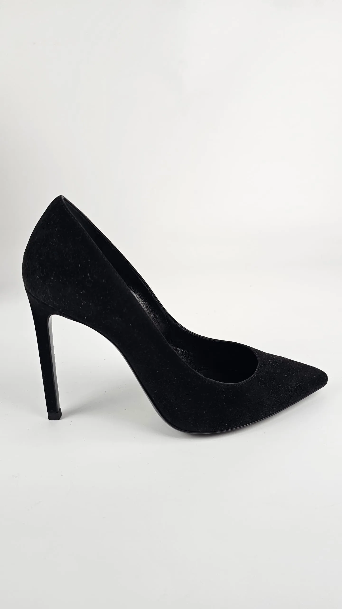 Zoe 105 Suede Leather Pumps Black