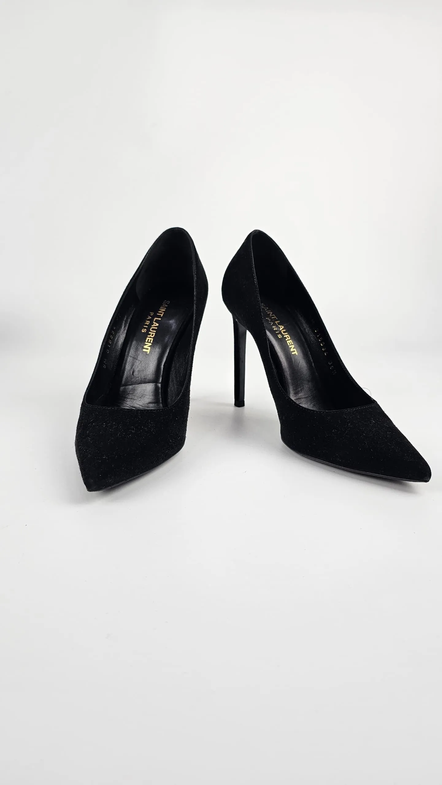 Zoe 105 Suede Leather Pumps Black