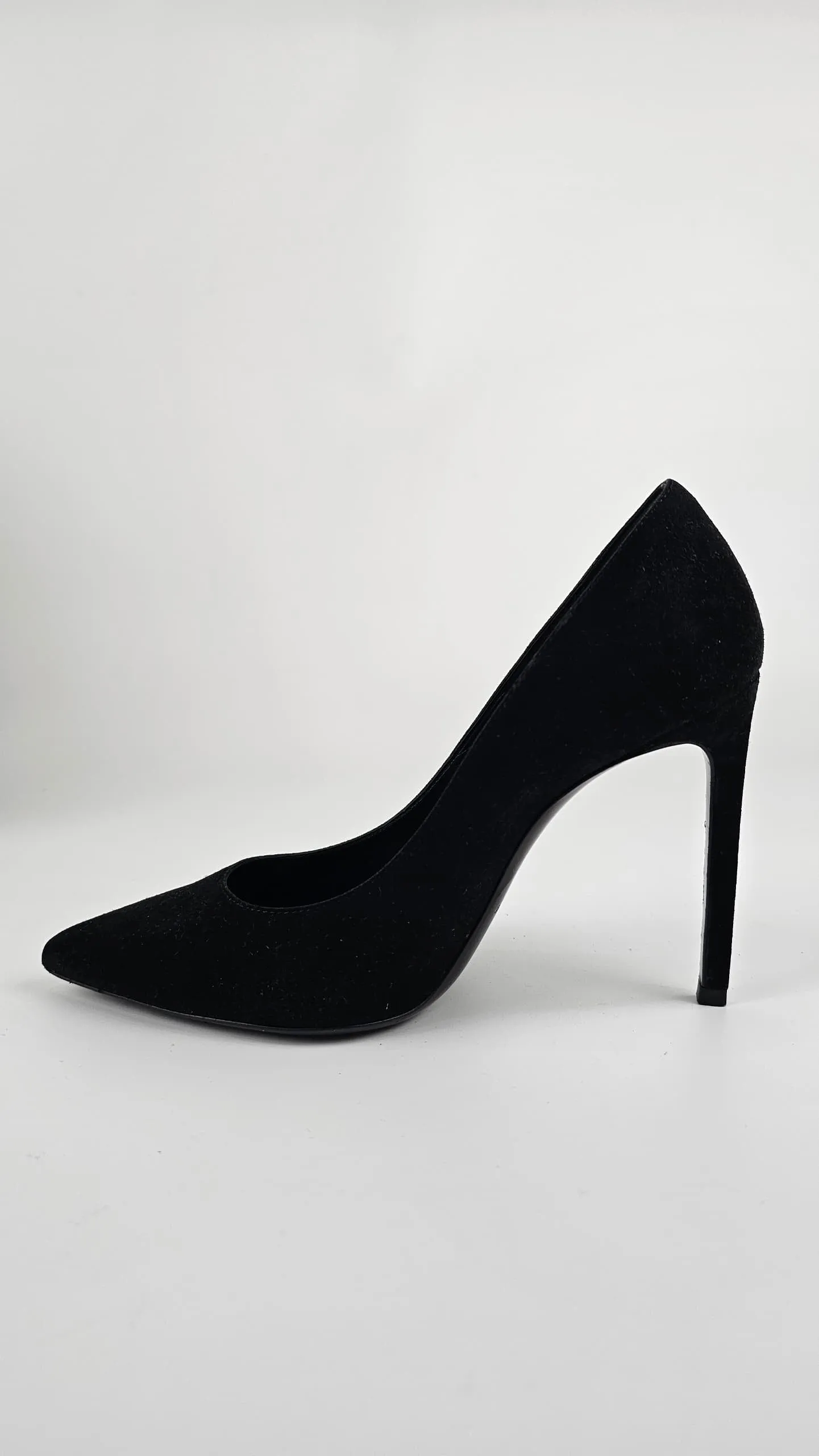 Zoe 105 Suede Leather Pumps Black