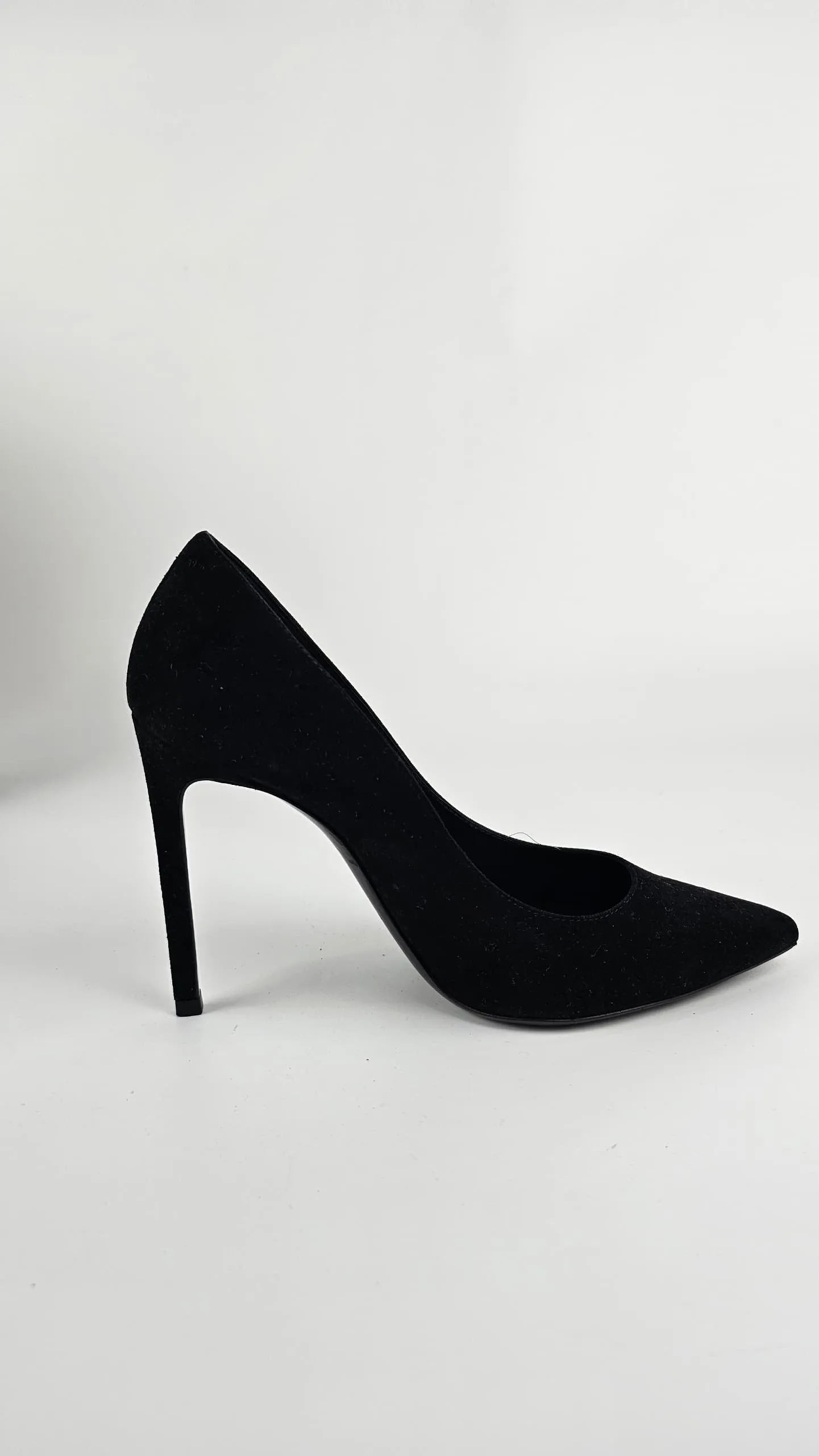 Zoe 105 Suede Leather Pumps Black