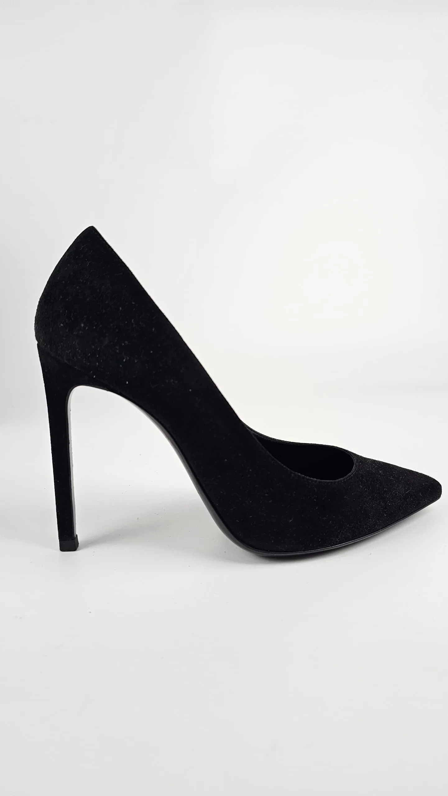 Zoe 105 Suede Leather Pumps Black