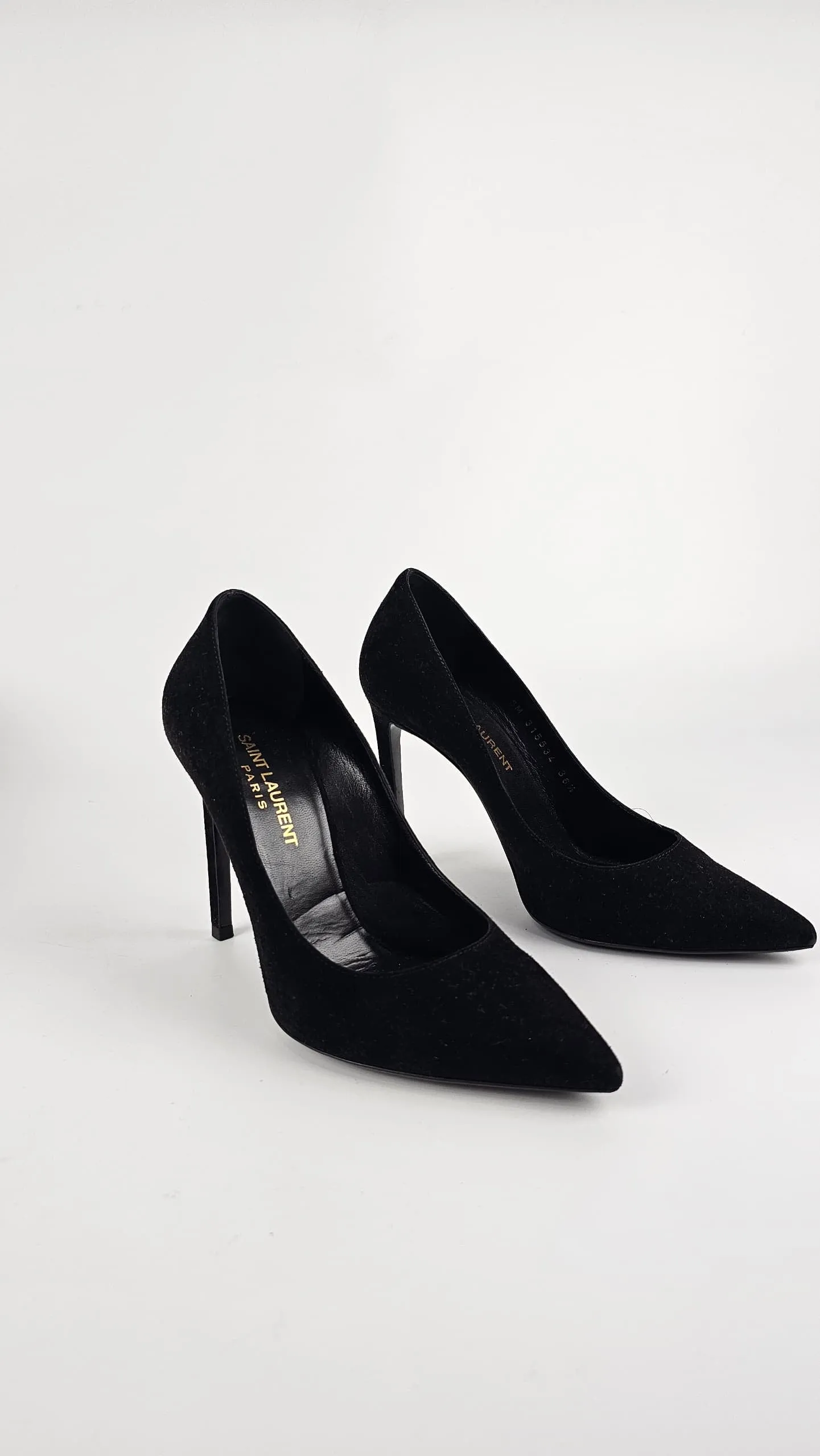 Zoe 105 Suede Leather Pumps Black