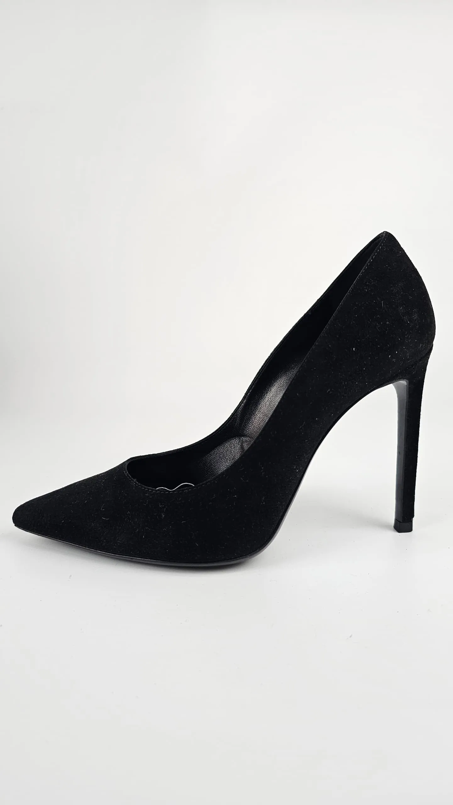 Zoe 105 Suede Leather Pumps Black